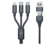 3mk Hyper Cable 3in1 A/C to C/Micro/Lightning 1.5m black - 1228073 - zdjęcie 1